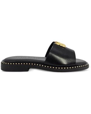 Madison Maison Sandales En Cuir À Fini Martelé - Black
