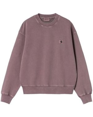 Carhartt Logo Jumper - Purple