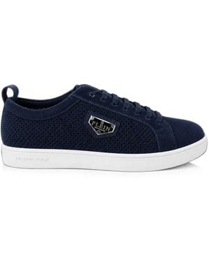 Philipp Plein Baskets À Design Perforé - Blue