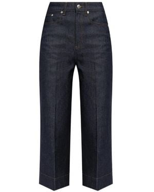 A.P.C. Thelma Jeans Cropped Wide-Leg Jeans - Blue