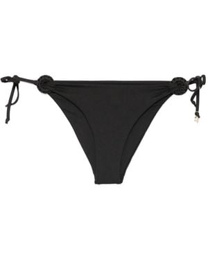 Fisico Side-Tie Bikini Bottoms - Black