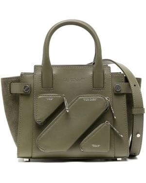 Off-White c/o Virgil Abloh Small City Leather Tote Bag - Green