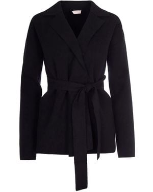 Liu Jo Collared Belted Jacket - ブラック
