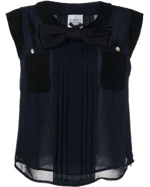 Edward Achour Paris Bow-Detail Top - Black