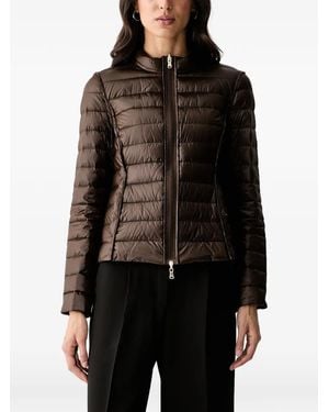 Patrizia Pepe Quilted-Finish Zip-Up Jacket - Black