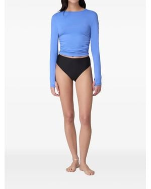 Watskin Poppy Ruched Rashguard - Blue