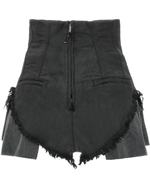 Rick Owens Frayed shorts - Negro