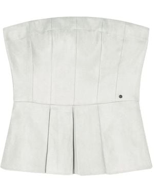 ARMANI EXCHANGE Haut À Ourlet Plissé - Blanc