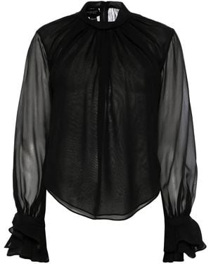 Giambattista Valli Semi-Sheer Top - Black
