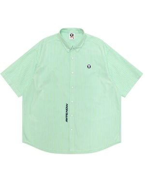 Aape By A Bathing Ape Striped Shirt - Green
