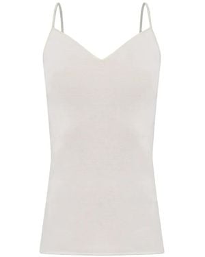Hanro Seamless Spaghetti-Strap Top - White