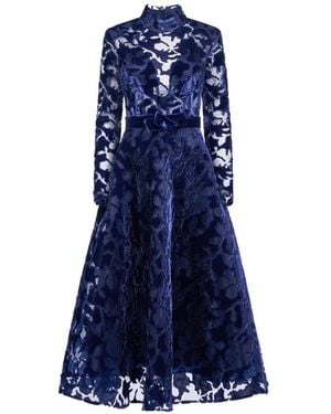 ARAFTU Bow Appliqué Dress - Blue