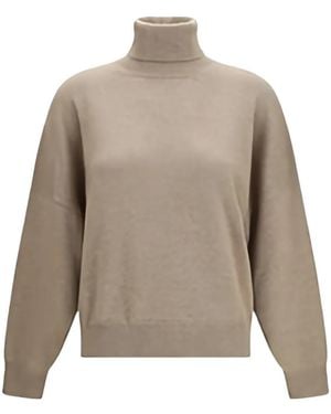 Brunello Cucinelli Turtleneck Cashmere Jumper - Natural