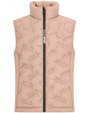 Philipp Plein Quilted Padded Gilet - Pink