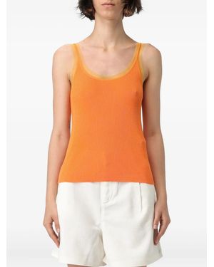 Liu Jo Débardeur Côtelé - Orange
