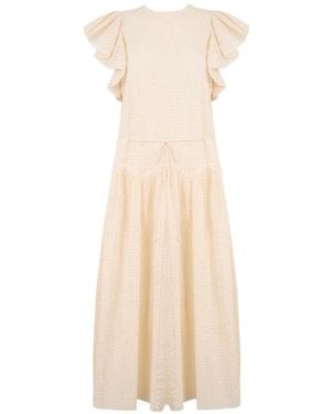 Ulla Johnson Sylvaine Ruffled Midi Dress - White