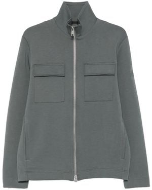 Marc O' Polo Zip-Fastening Flap-Pocket Sweatshirt - Grey