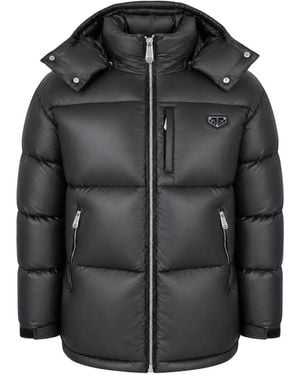 Philipp Plein Shiny Nylon Puffer Jacket - Black