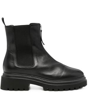 Halmanera Bottines Rue28 À Zip Avant - Black