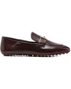 Fendi Buckle Loafers - Brown