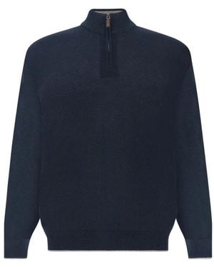 Paul & Shark Piuma Half-Zip Jumper - Blue