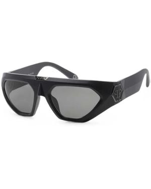 Philipp Plein Geometric-Frame Sunglasses - Gray