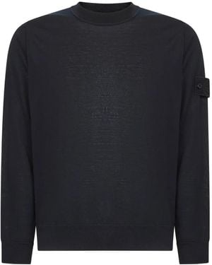 Stone Island Crew-neck wool sweater - Negro