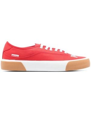 Palm Angels Logo Lace-Up Skater Trainers Pwic013C99Mat0011001" - Red