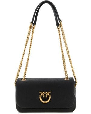 Pinko Love Birds Buckle Shoulder Bag - White