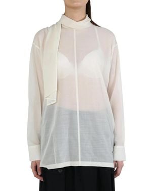 Issey Miyake Sheer Wool Shirt - White