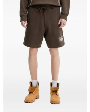 HUGO Logo Drawstring Shorts - Brown