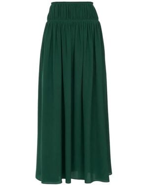 Chloé Pleated Maxi Skirt - Green