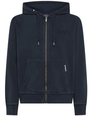 Sun 68 Zip-Fastening Hoodie - Blue