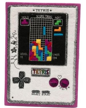 Olympia Le-Tan Tetris Clutch Bag - White