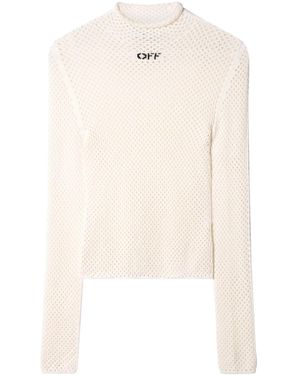 Off-White c/o Virgil Abloh オープンニット トップ - ホワイト