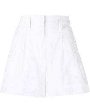 Shiatzy Chen High-Waisted Chino Shorts - White