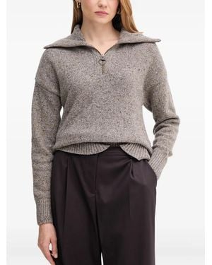 Barbour Pullover Mit Reißverschlusskragen - Grau