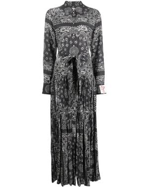 Golden Goose Paisley-Print Maxi Shirtdress - Gray