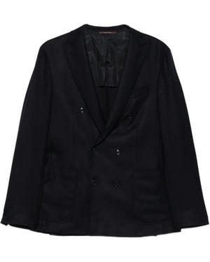 Canali Double-Breasted Jacket - Black