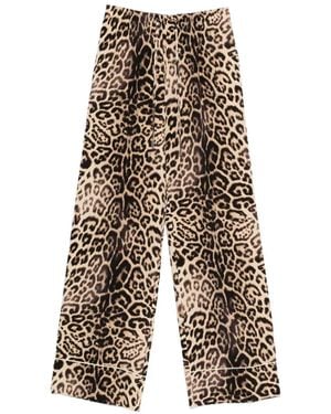 Ermanno Scervino Pantalon À Imprimé Léopard - White