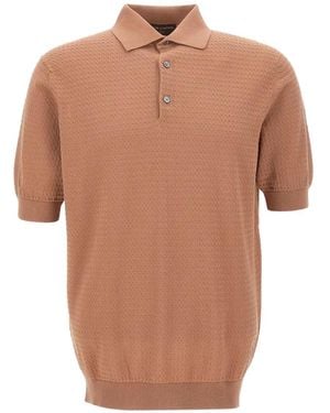 FILIPPO DE LAURENTIIS Micro-Braided Polo Shirt - White