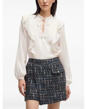 BOSS Ruffle-Detail Blouse - White