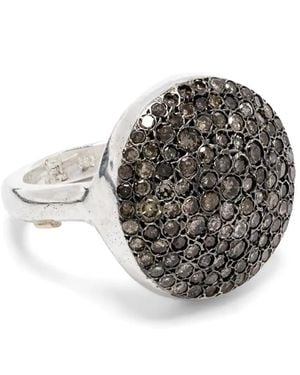 Rosa Maria Sterlingsilber-Cocktailring Mit Diamant - Mettallic