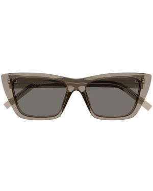Saint Laurent Mica Square-Frame Sunglasses - Grey