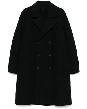 Harris Wharf London Double-Breasted Wool Coat - Black