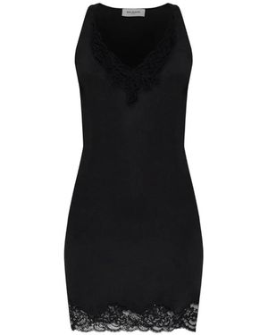Balmain Abito Lungo Con Scollo A V - Nero