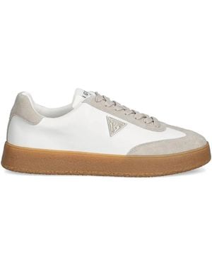 Guess Wiman Leather Trainers - White