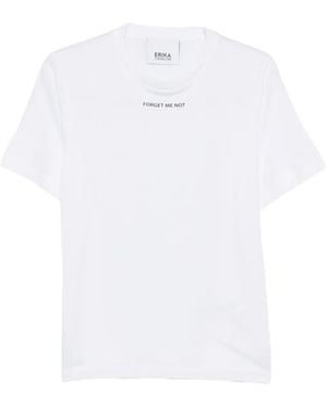 Erika Cavallini Semi Couture Slogan-Print T-Shirt - White