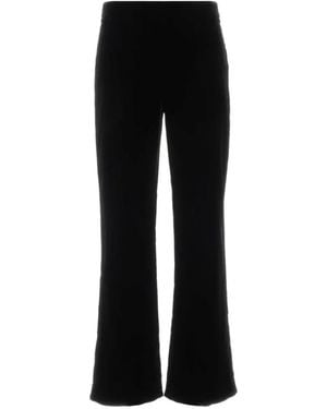 Giorgio Armani Stretch-Velvet Pants - Black