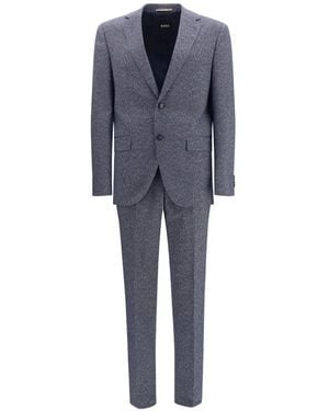 BOSS Two-Piece Regular-Fit Suit - Blue